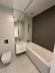 modern bathroom interior in minimalism