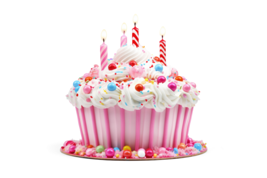 Sweet Sixteen Birthday Cake on Transparent Background