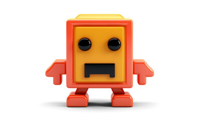 Retro Space Invaders Character on Transparent