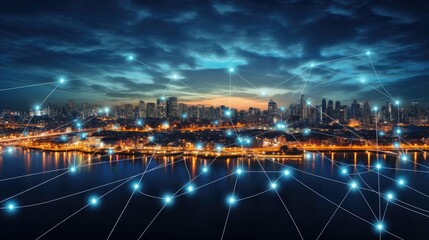 Obraz premium 5G, 6G, Big data wireless network, high speed internet, cloud computing or connect diagram technology, Data storage, service, synchronize, online, financial, Connectivity global, smart city, Gen AI
