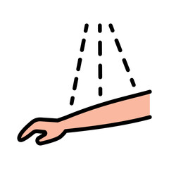 Laser epilation icon. Laser hair removal vector icon for web design isolated on white