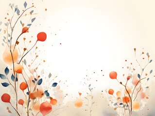 . Abstract Beige fall leaves background. Invitation and celebration card.