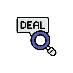 Deal icon design with white background stock illustration