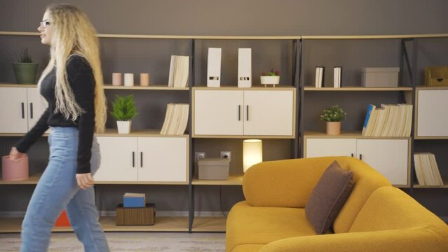 Spraying home spray gives fresh scent and comfort.