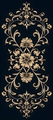 . Abstract Black ornate background. Invitation and celebration card.
