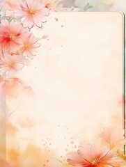 flowers romantic soft mood blank diary, AIGENERATED 