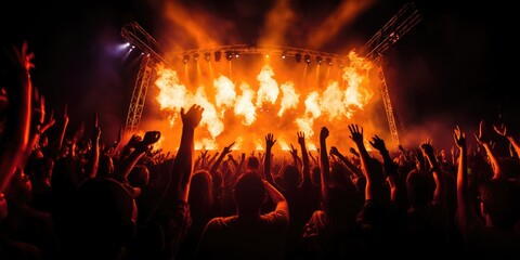 Menschen auf einem Musikkonzert