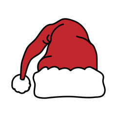 Christmas Santa claus hat cartoon sticker