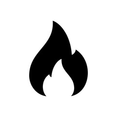 Fire icon. bright burning flame and bonfire icon. Burn sign. Vector illustration