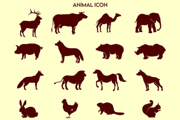 set of animals icons, set of animals