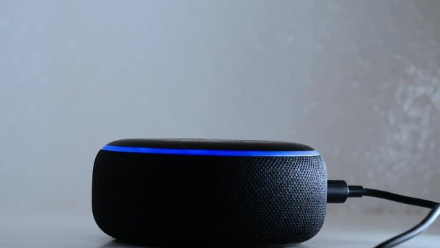 Home smart voice device close up 