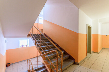 interior apartment room stairs, steps