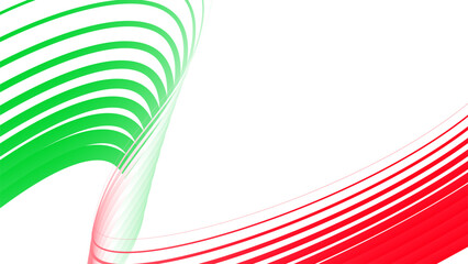 red white green flag colour gradient background abstract wavy tech lines 