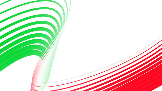 red white green flag colour gradient background abstract wavy tech lines 