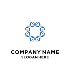 combination bone Logo Template vector illustration design