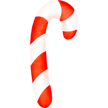 recommend clip art: Candy cane Christmas watercolor illustration, Cute Doodle element