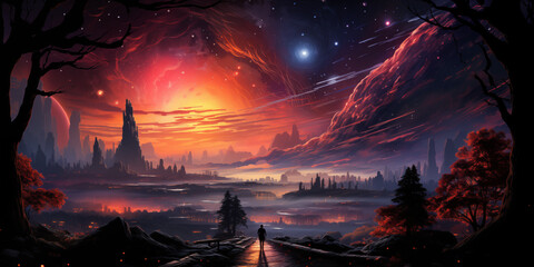 apocalypse burning sun sunset