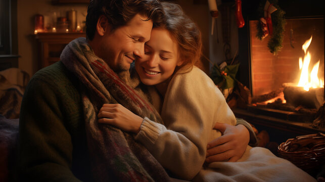 Couple on Christmas Evening.