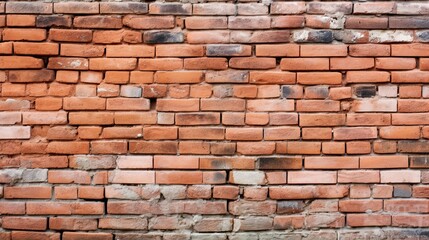 Obraz premium Red brick wall and wall background. Generative AI