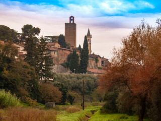 Italia, Toscana, provincia di Firenze, il paese di Vinci, luogo natale di Leonardo da Vinci.