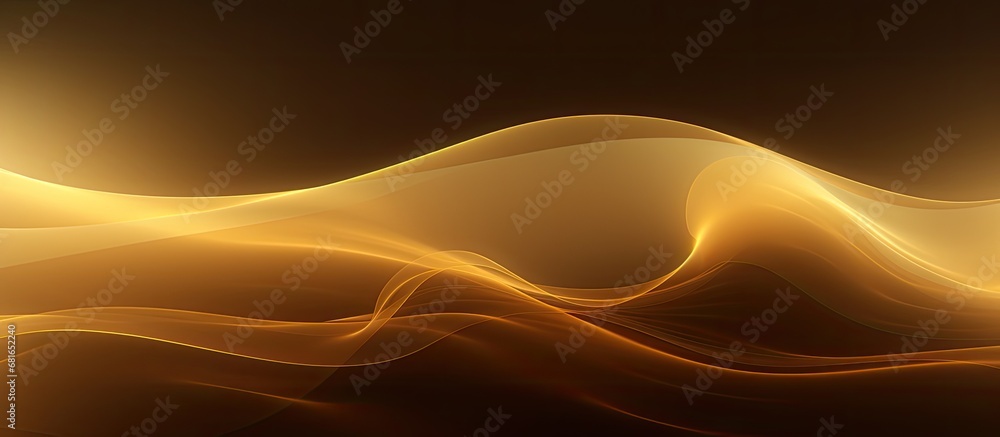 Aufkleber the isolated illustration was stunning, with a background of gold and a pattern of abstract waves th