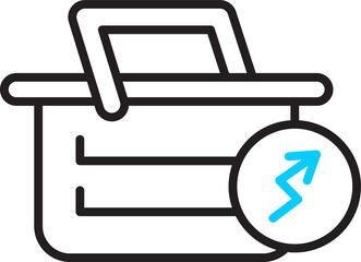 Shopping Basket and Graph Icon
