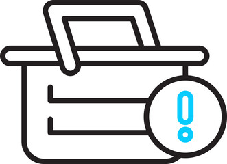 Shopping Basket and Error Icon
