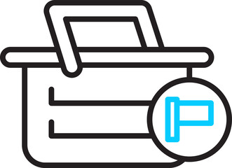 Shopping Basket and Flag Icon
