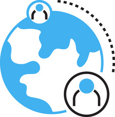Globe and Communication Icon
