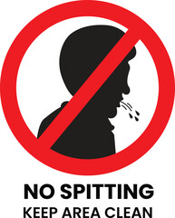no spitting sign vector