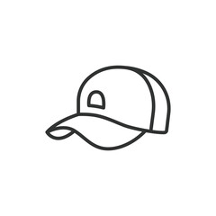Cap line design. Baseball, Hat, Headwear, Sport, Hat vector illustrations. Cap illustration editable stroke icon.