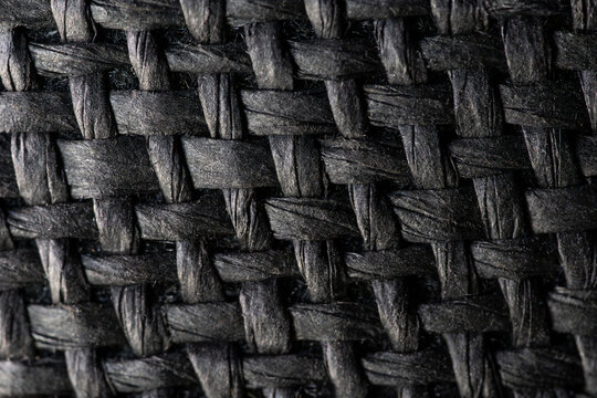 Black raffia wallpaper fabric texture