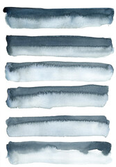 Calming watercolour brushstrokes isolated on white background