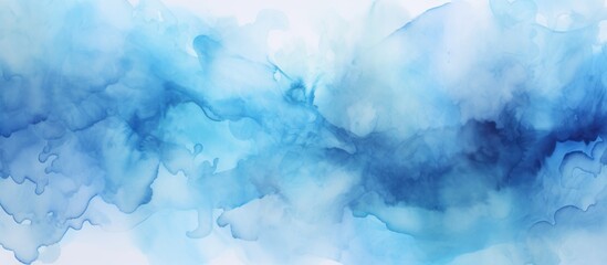 Abstract blue watercolor texture background. AI generated image