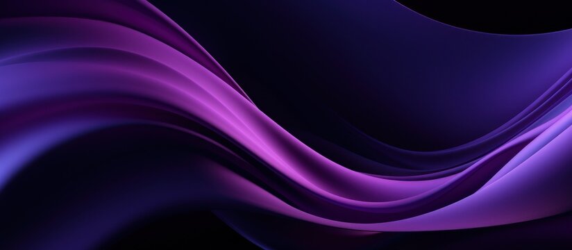 Luxury shiny color dark purple wavy abstract background. AI generated image