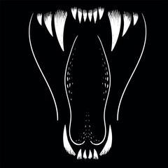 Cat vector art illustration T-shirt apparel tattoo design or outwear.  Cute print style kitten background. This hand drawing would be nice to make on the black fabric or canvas.