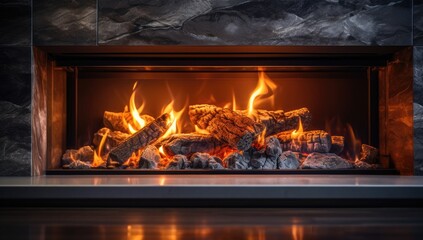 Warmth of Home: Cozy Fireplace Embers