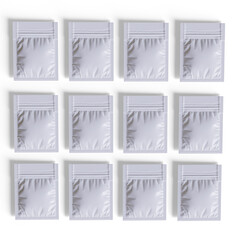 Packaging sachet white color realistic texture rendering 3D illustration
