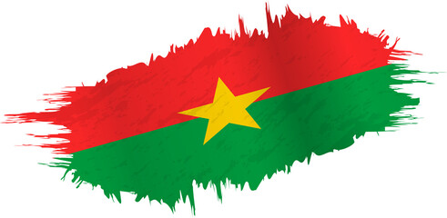 Brushstroke flag of Burkina Faso