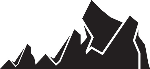Mountain Range Silhouette Illustration