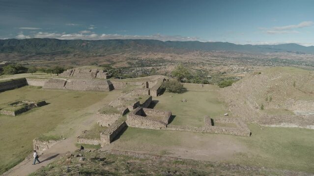 Monte Alb&aacute;n large pre-Columbian archaeological site in the Santa Cruz Xoxocotl&aacute;n Municipality Oaxaca Mexico