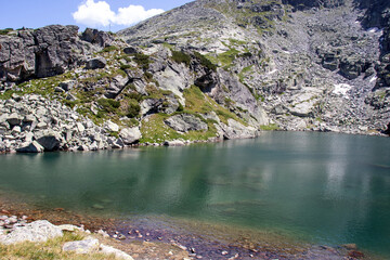 Landscape of Rila Mountain near The Scary lake, Bulgaria