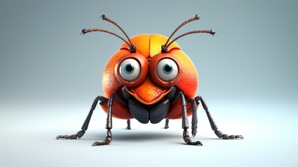 funny bug isolated Ai Generative