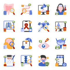 Pack of Pharmaceutical Flat Icons

