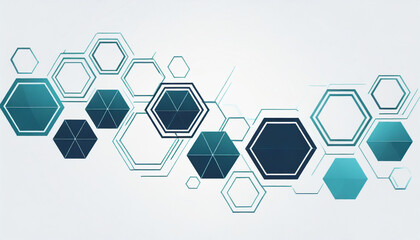 Abstract medical background with hexagons and molecules. illustration for your design