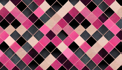 Seamless pink and black pattern for fabrics and textiles and packaging and gifts