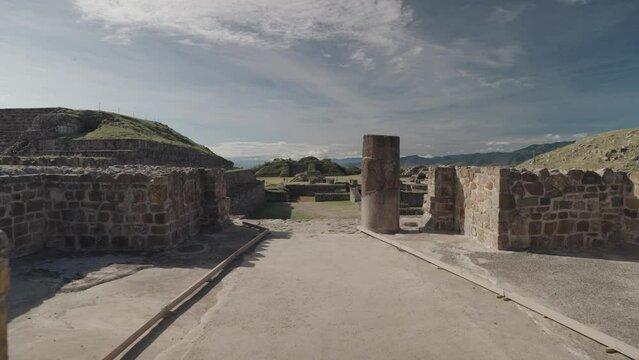 Monte Alb&aacute;n large pre-Columbian archaeological site in the Santa Cruz Xoxocotl&aacute;n Municipality Oaxaca Mexico