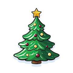Fototapeta premium christmas tree isolated