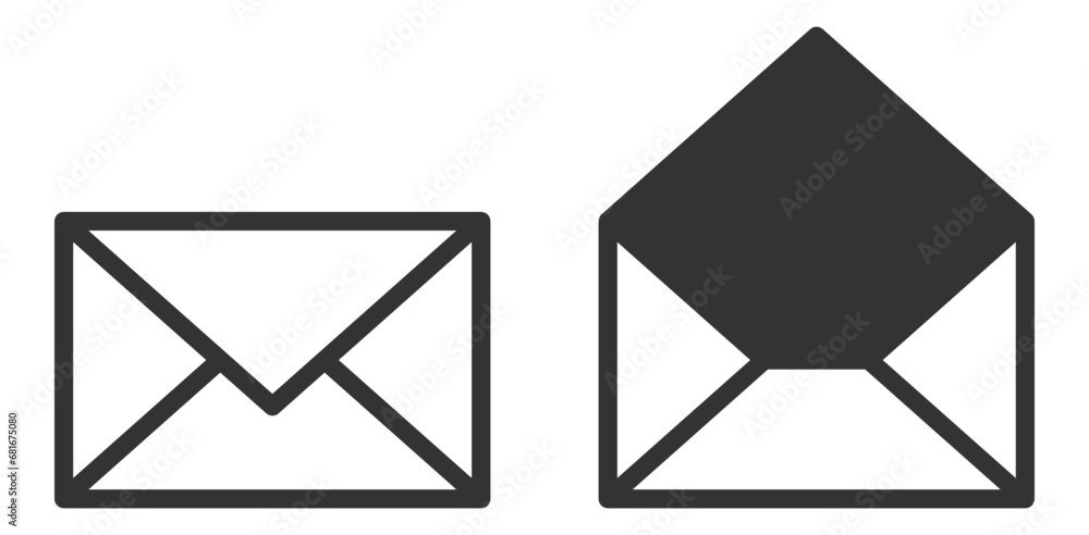 Poster envelope icons letter. envelop icon vector template. mail symbol element. mailing label for web or p