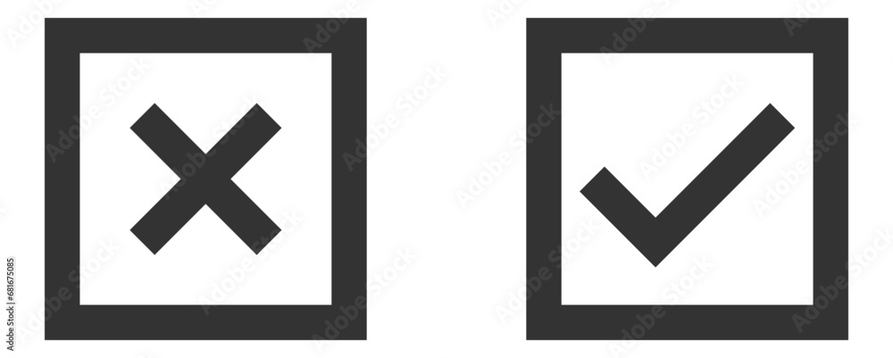 Poster check mark icon vector symbol design element.